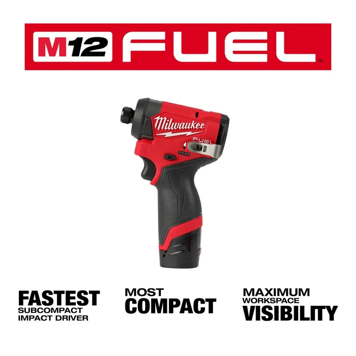 Milwaukee M12 FUEL 1/4" Hex Impact Driver Kit – Model 3453-22