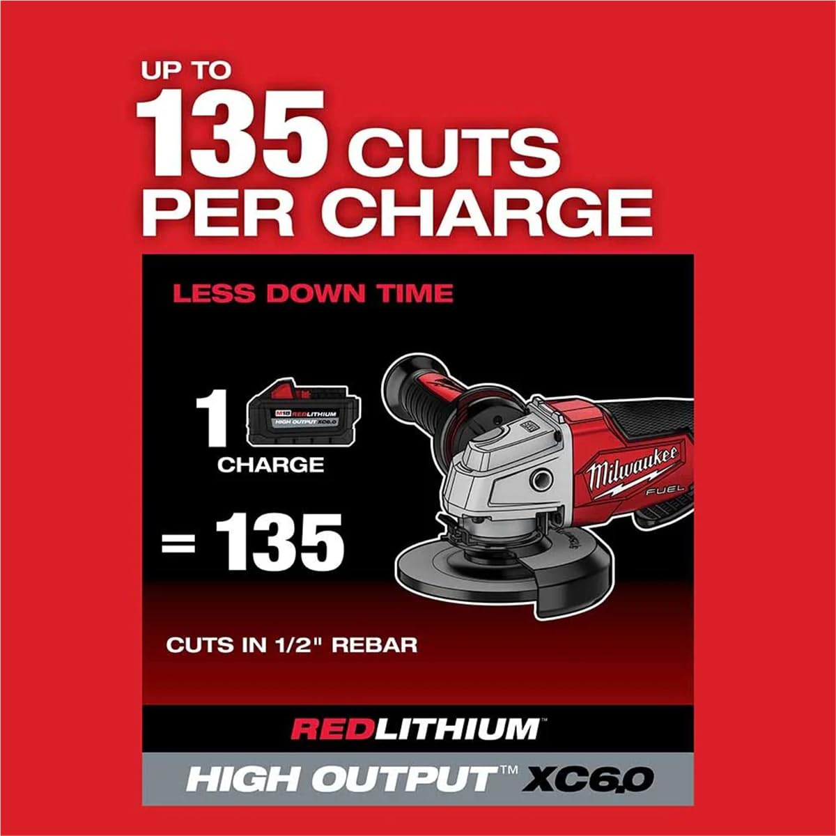 Milwaukee 2880-20 M18 FUEL Brushless 4-1/2"/5" Angle Grinder
