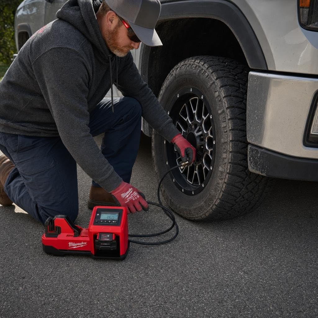 Milwaukee 2848-20 M18 Cordless Tire Inflator – Bare Tool