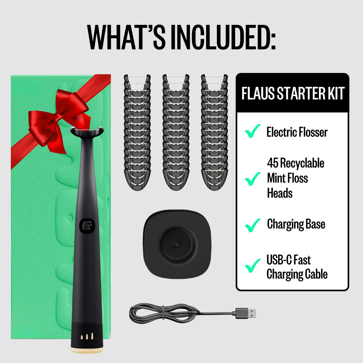 FLAUS Electric Flosser – Sonic Technology Dental Plaque Remover
