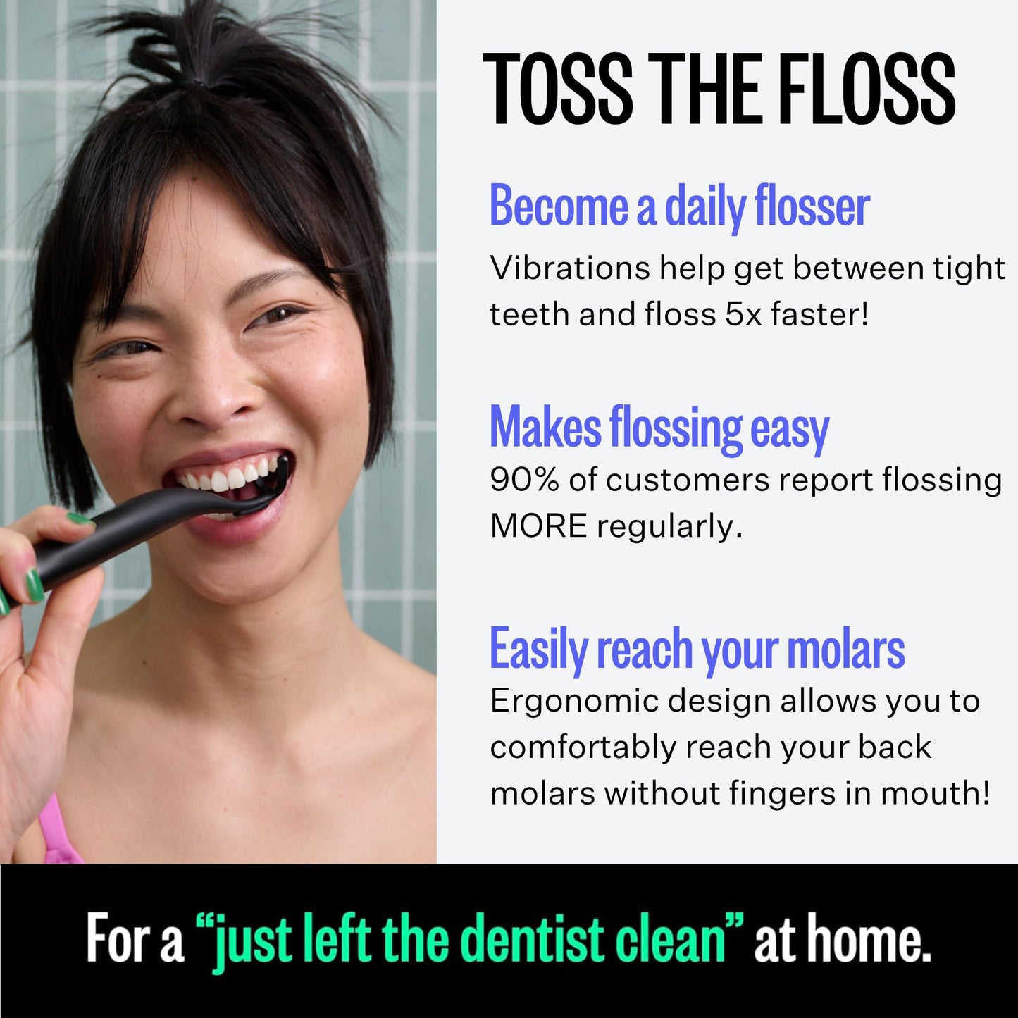 FLAUS Electric Flosser – Sonic Technology Dental Plaque Remover