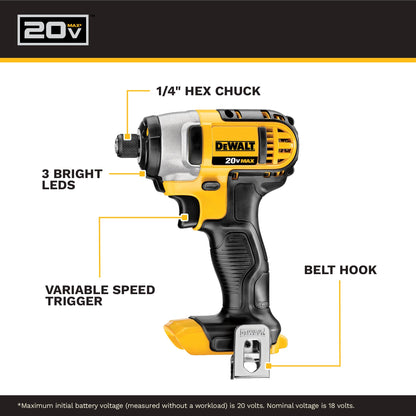 DEWALT 20V MAX Drill & Impact Driver Combo Kit, 2 Batteries (DCK240C2)