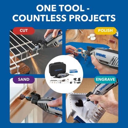 Dremel 4300-5/40 Rotary Tool Kit – 5 Attachments & 40 Accessories