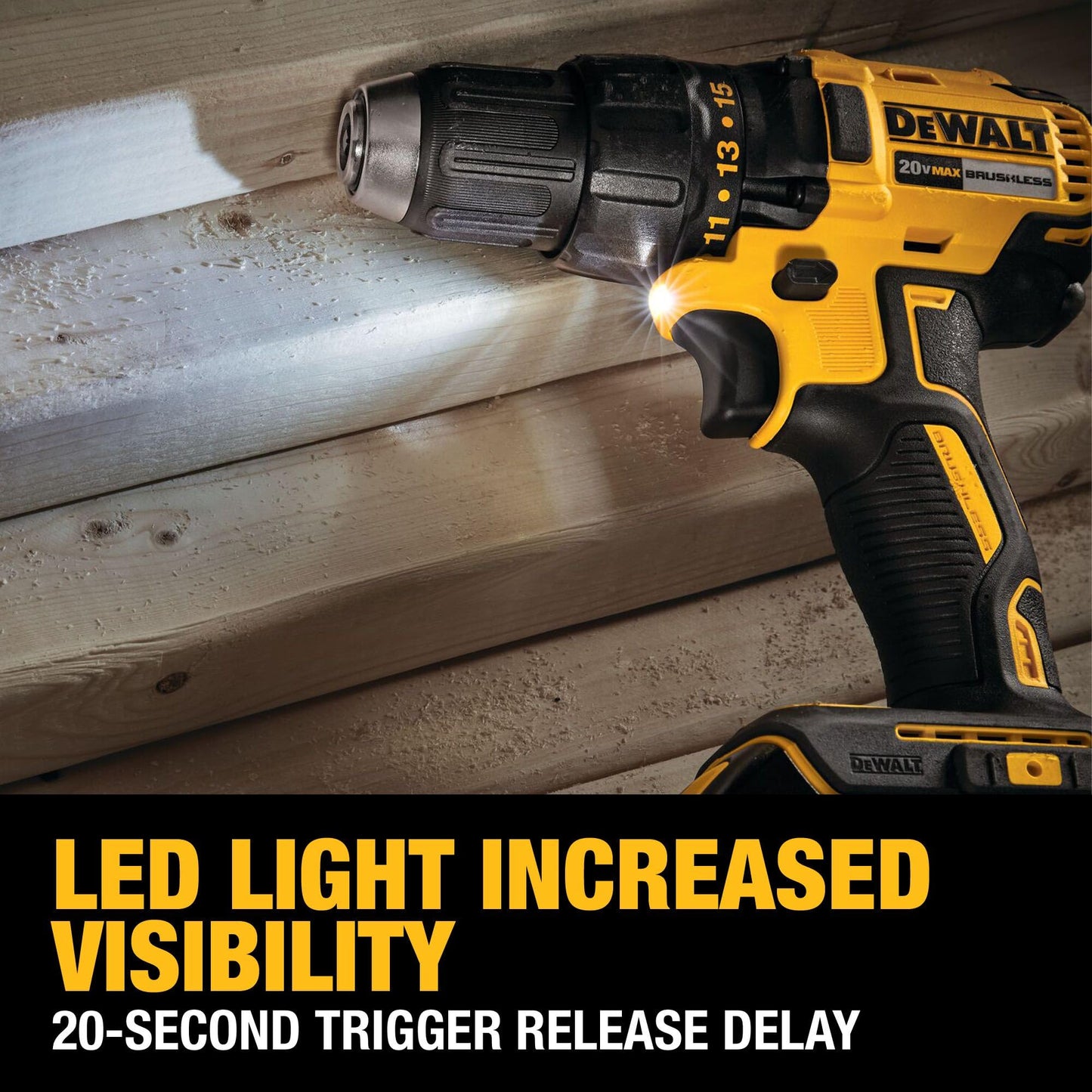 DEWALT 20V MAX Brushless Cordless Drill Driver, 1/2 In. (DCD777D1)