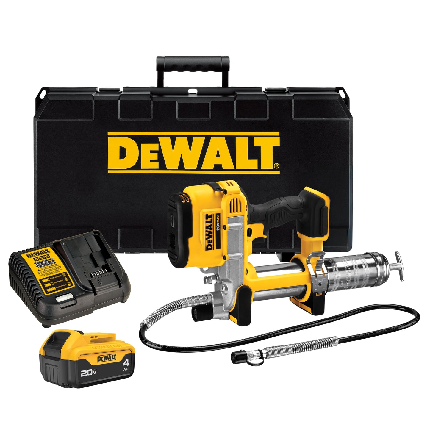 DEWALT 20V MAX Cordless Grease Gun Kit 10,000 PSI (DCGG571M1)