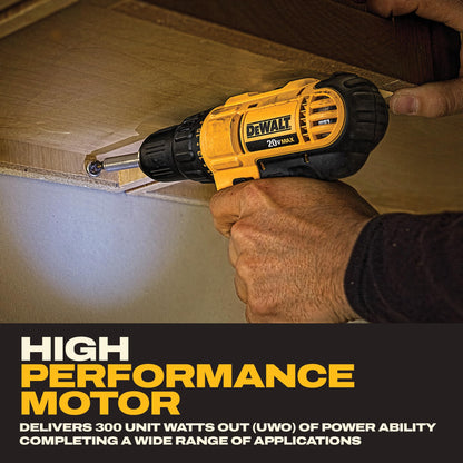 DEWALT 20V MAX Cordless Drill Driver Set, 2-Speed, 2 Batteries (DCD771C2)
