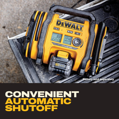 DEWALT 20V MAX Portable Tire Inflator Auto Shutoff Bare (DCC020IB)
