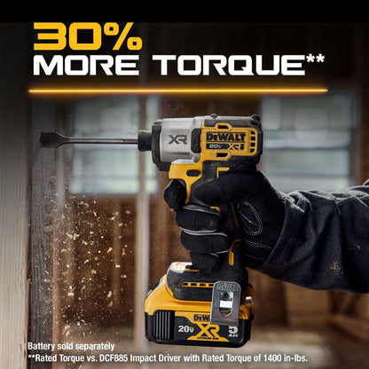 DEWALT 20V MAX XR 1/4 In Brushless 3-Speed Impact Driver (DCF845B)