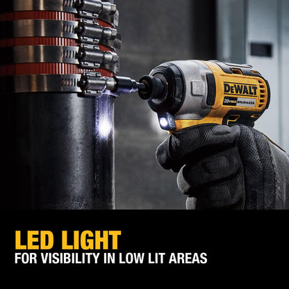 DEWALT 20V MAX 1/4 In. Brushless Impact Driver, Battery Included (DCF787D1)