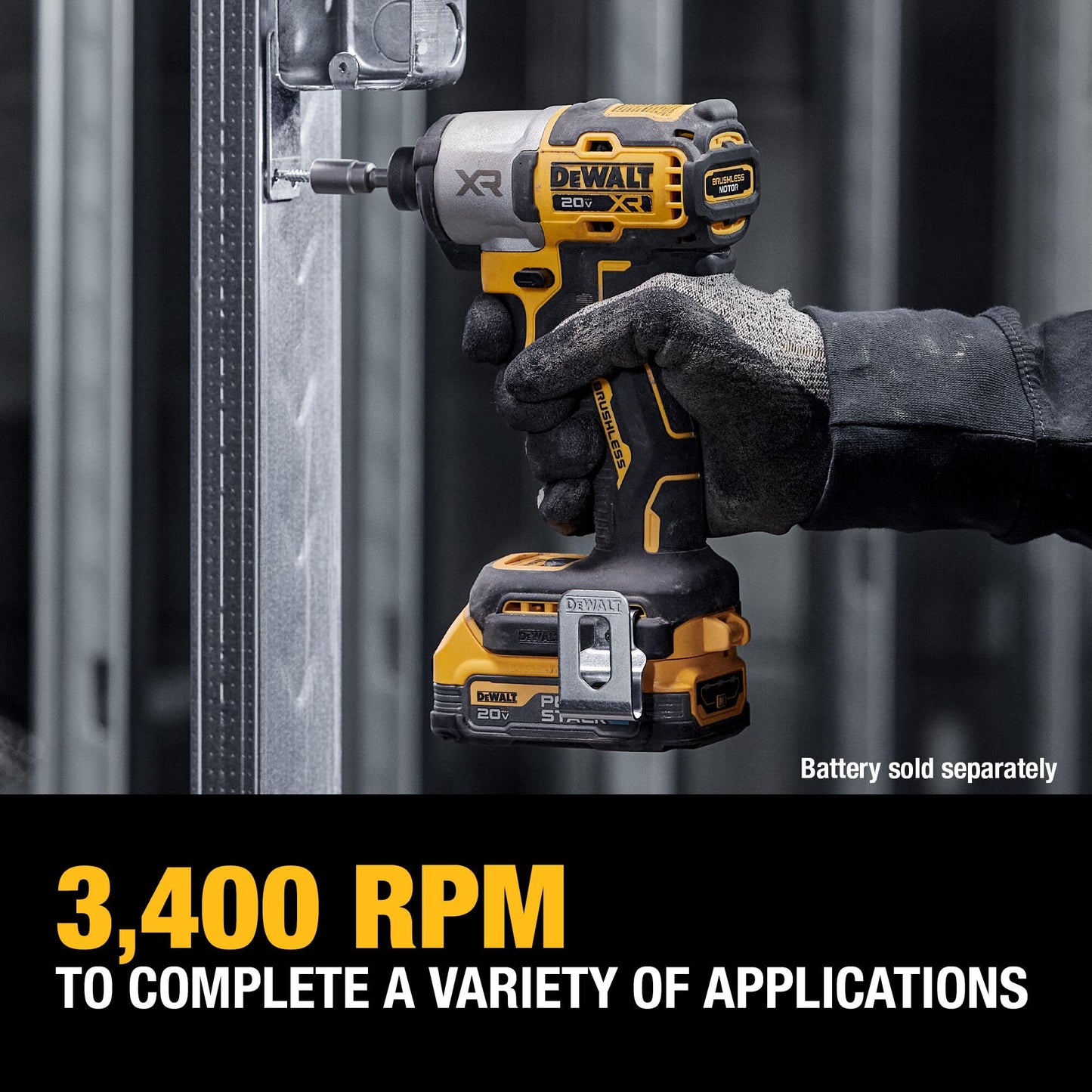 DEWALT 20V MAX XR 1/4 In Brushless 3-Speed Impact Driver (DCF845B)