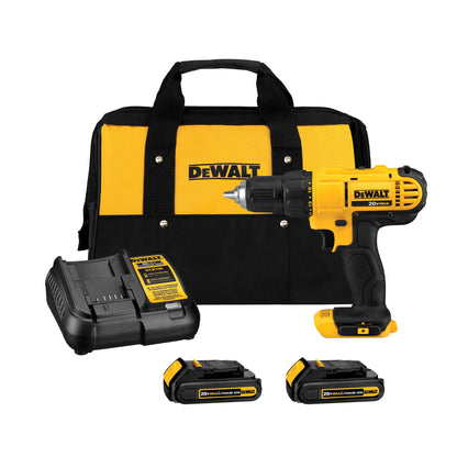 DEWALT 20V MAX Cordless Drill Driver Set, 2-Speed, 2 Batteries (DCD771C2)