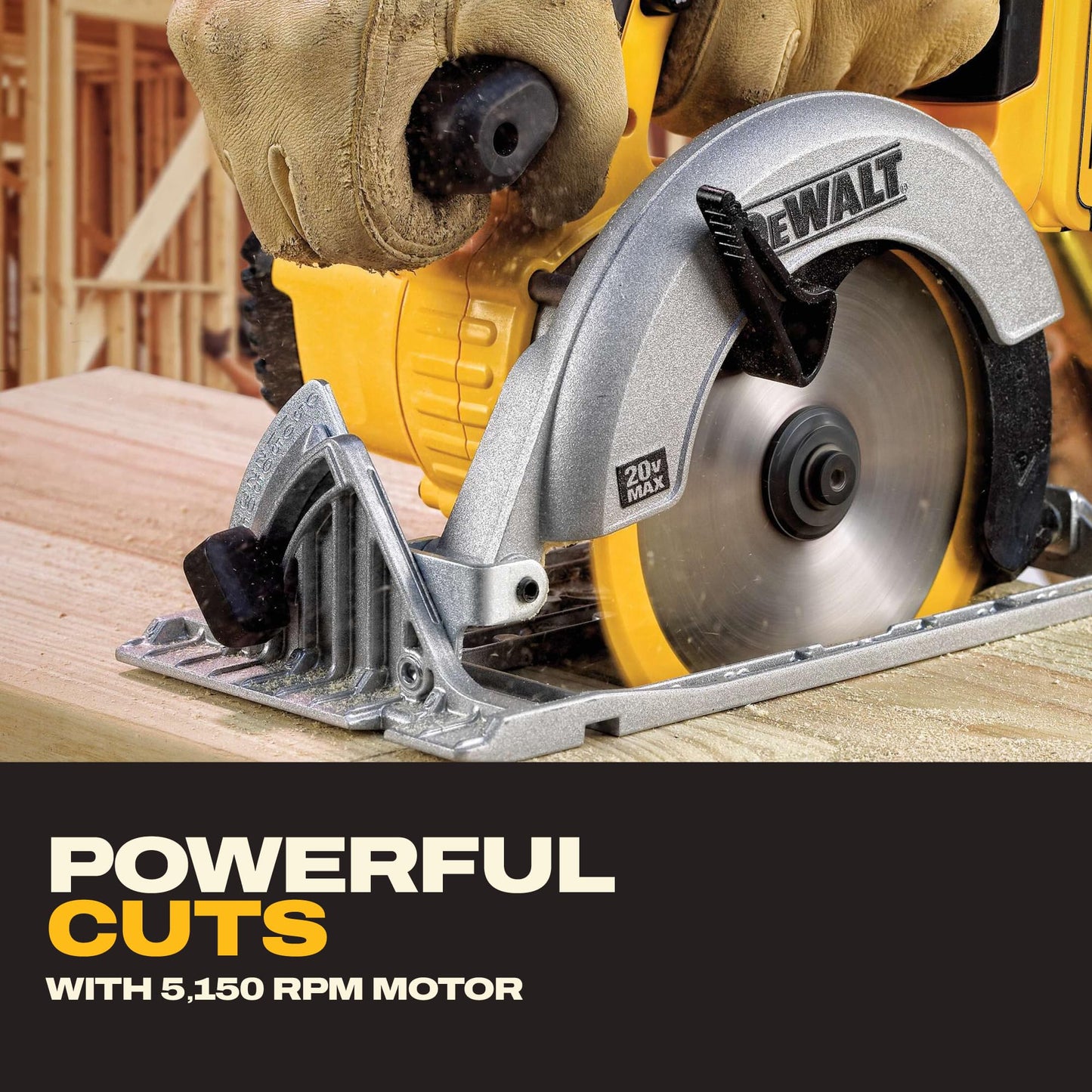DEWALT 20V MAX 6-1/2 In. Cordless Circular Saw, Bare Tool (DCS391B)