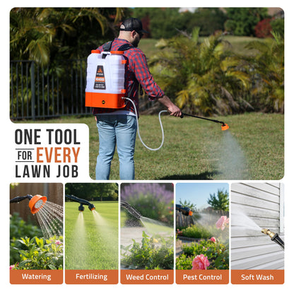 PetraTools HD4000 Battery-Powered Backpack Sprayer – 4-Gallon